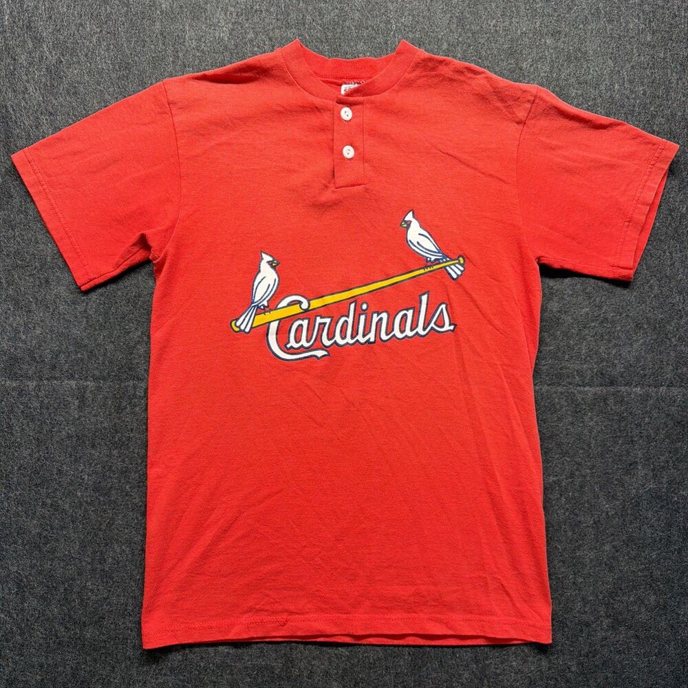 Vintage 80s St Louis Cardinals #22 T Shirt Youth L Soffe USA Made MLB Baseball